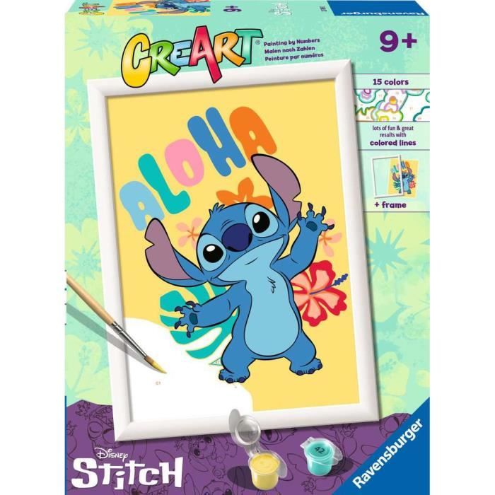 Ravensburger CreArt Puzzle Disney Aloha Stitch 49 x 36 cm — Jeu de création dès 3 ans