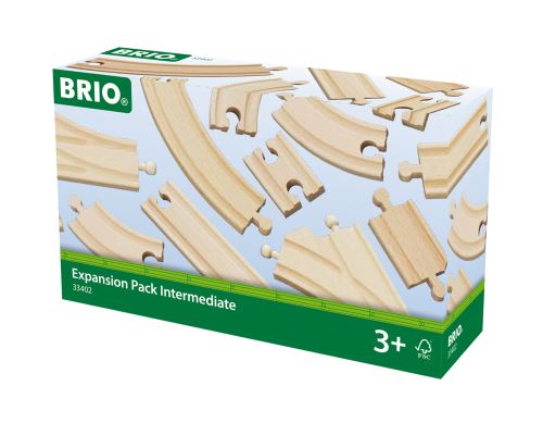 Brio World Coffret Evolution Intermédiaire -16 Rails - Accessoire pour circuit de train en bois - Ravensburger - Dès 3 ans - 33402