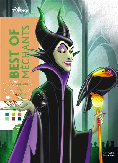 Coloriages mystères Disney Best of Méchants Colorie les chiffres et découvre l'image - Hachette Heroes