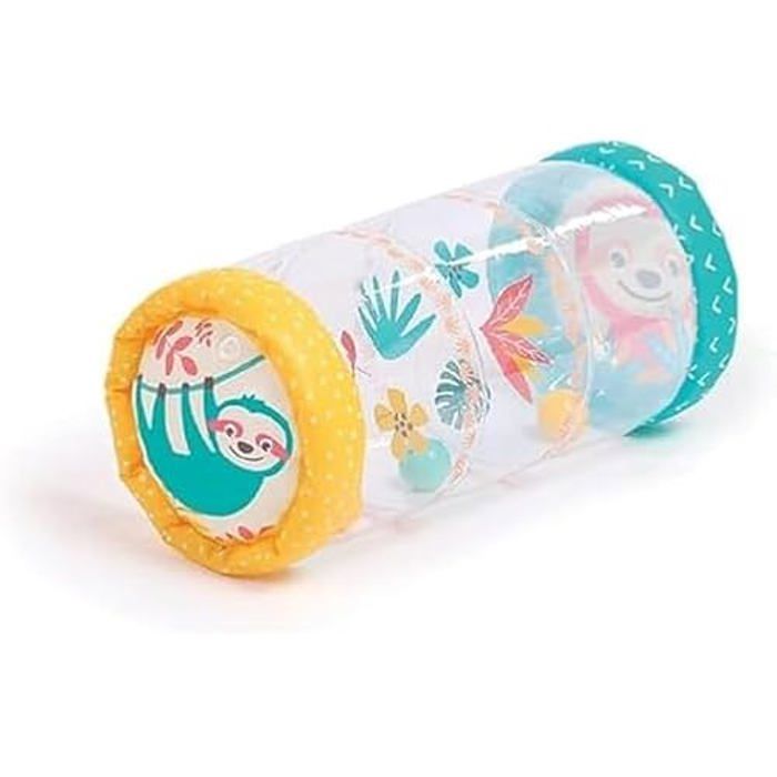 Cylindre Gonflable - LUDI - Baby Roller Paresseux - 45 x 20 x 20 cm - Dès 6 Mois - Multicolore