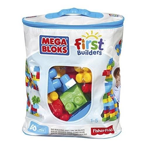 Jouet de construction - MEGA BLOKS - FIRST BUILDERS - MAXI - 60 briques - Nouvelles couleurs