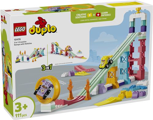 LEGO® DUPLO Town 10478 Rampes créatives 3-en-1 avec véhicules