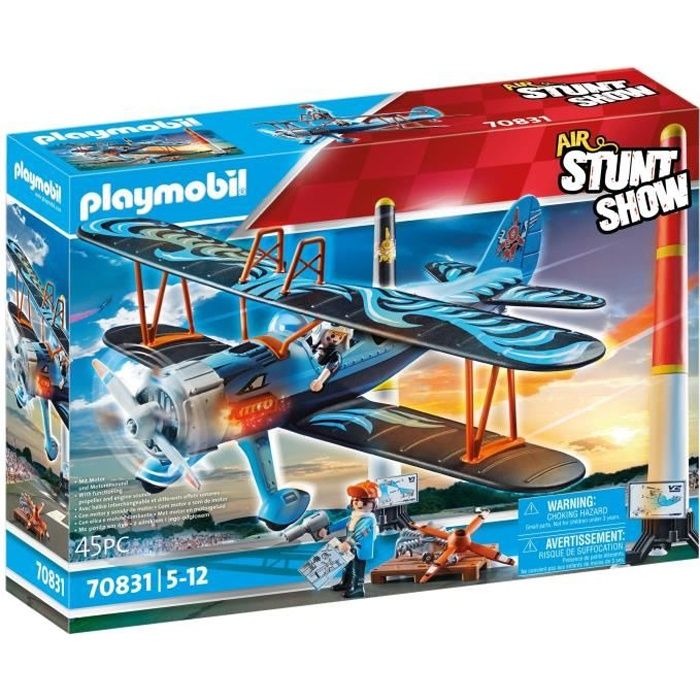 PLAYMOBIL - 70831 - Air Stuntshow Biplan Phénix - Avec effets sonores