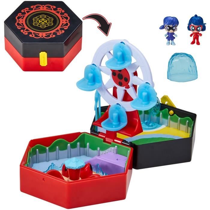 BANDAI - Miraculous Ladybug - Mini univers Chibi Parc dattractions - Mini figurines Marinette et Climatika incluses - P50553
