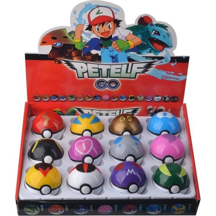 Figurines daction Pokemon Pikachu - Ensemble de 12 boules et personnages uniques