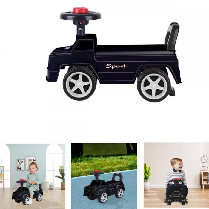 Voiture Jouet 4 en 1 pour Bébé - XUANYU -  Scooter Voiture à Bascule Voiture Tournante et Trotteur - Noir