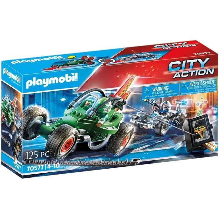 PLAYMOBIL - 70577 - Police Karts de policier et bandit