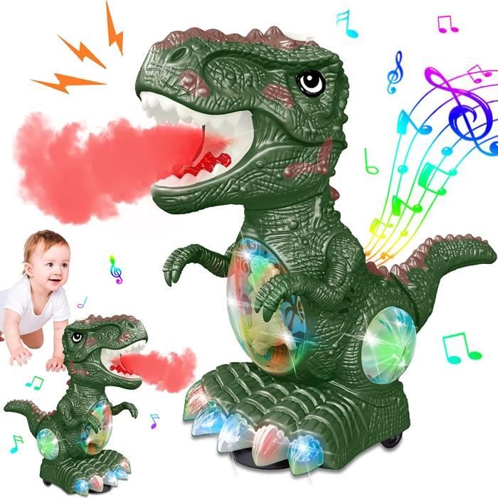 Jouet Musical Enfant 1 an Jouet Dinosaure Rampant avec Musique et Lumières Jouet Bébé 12 18 24 Mois pour Bébé Garçon Fille Enfant
