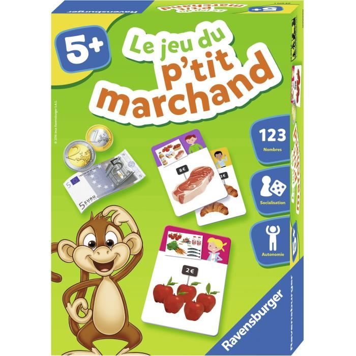 Le jeu du ptit marchand - Jeu éducatif - Acheter et vendre - Initiation au calcul mental - Ravensburger - Dès 5 ans