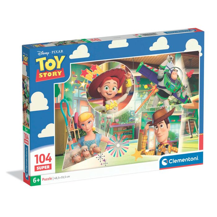 Puzzle 104 pièces -  Clementoni - Toy Story - Puzzle Enfant - Dès 6 ans - Pièces Super