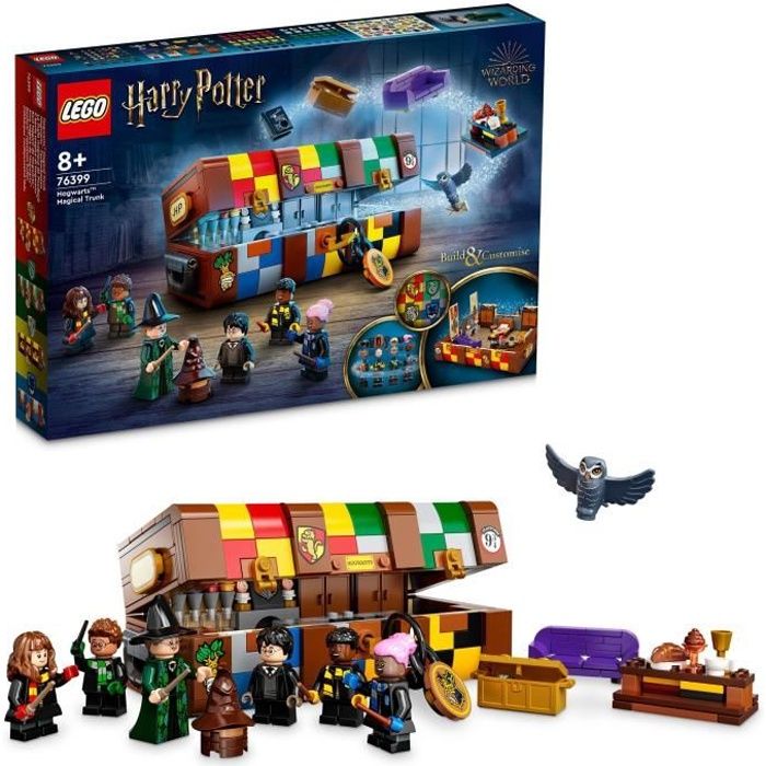 LEGO® 76399 Harry Potter La Malle Magique De Poudlard, Idée de Cadeau, 5 Minifigures de l'Univers des Films