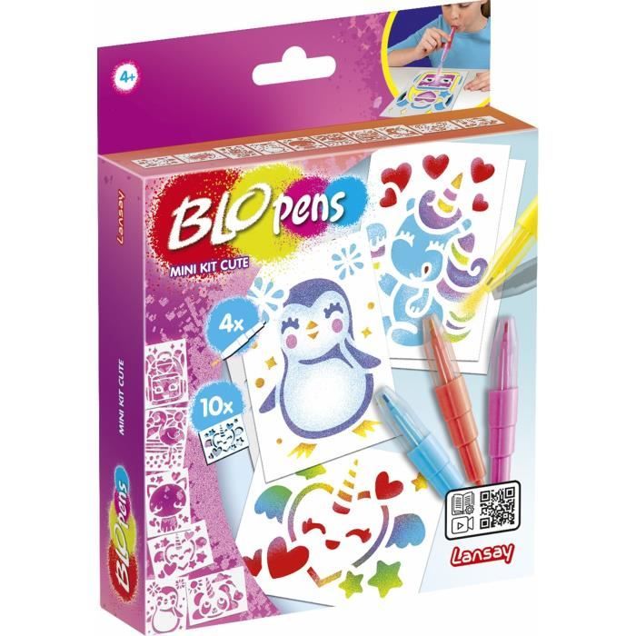 Jouet créatif - LANSAY - Mini kit cute Blopens - Effet aérographe - Multicolore