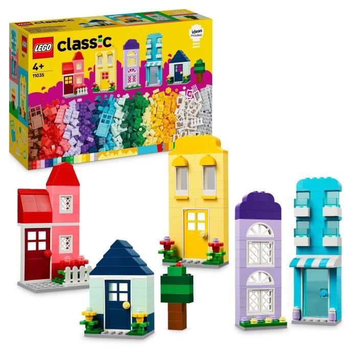 LEGO® 11035 Classic Les Maisons Créatives Jouet pour Garçons et Filles Dès 4 Ans Briques de Construction