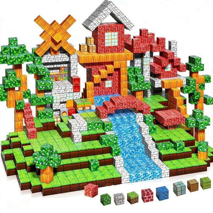 Blocs de construction magnétique BLEOSAN - 100 pièces - 25x25x25mm -Jouet Enfant