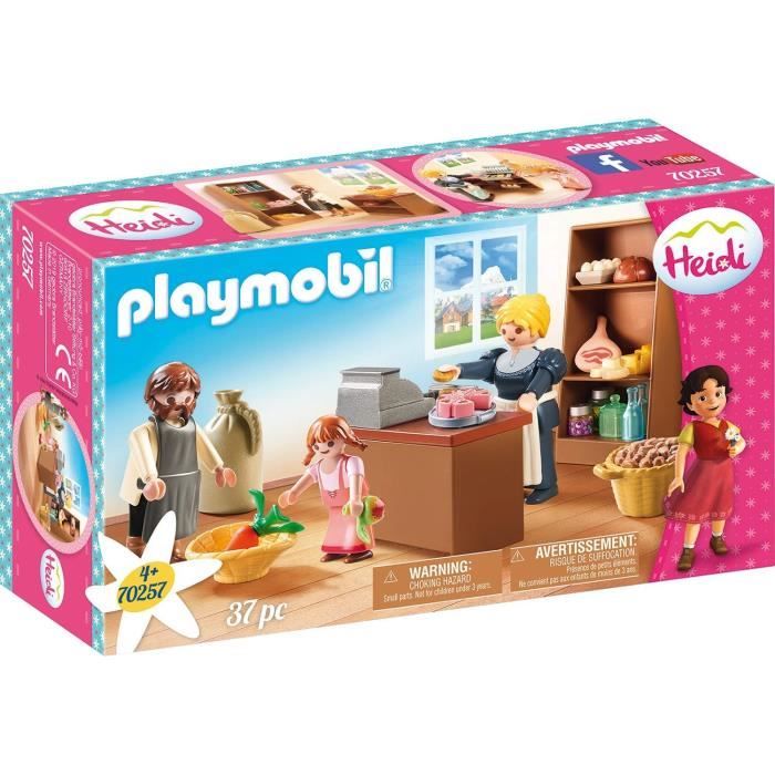 PLAYMOBIL - Heidi - Epicerie de la famille Keller - 3 personnages - Accessoires inclus