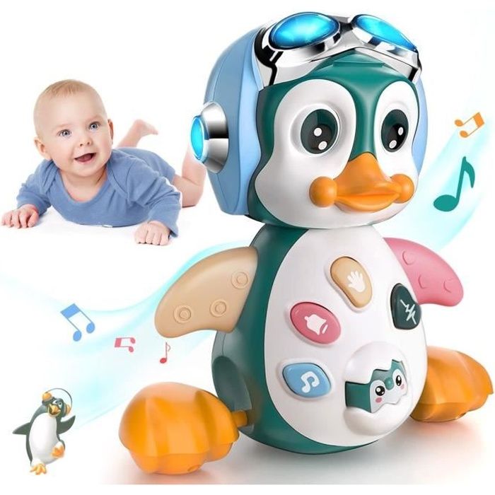 Jouet Musical Enfant 1 an - MOONTOY - Pingouin - Effets sonores et lumineux - Jouet déveil pour bébé