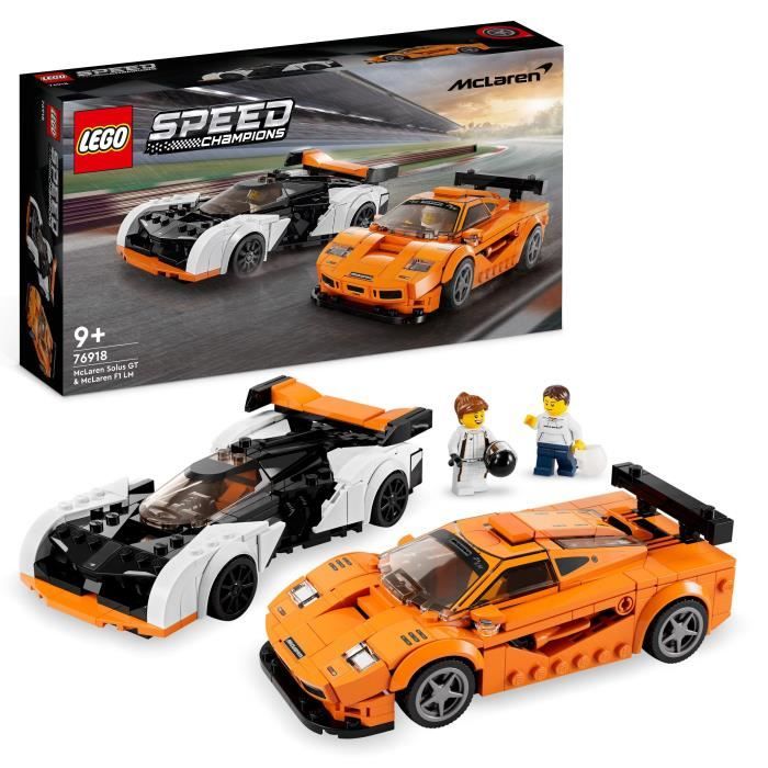 LEGO® Speed Champions 76918 McLaren Solus GT et McLaren F1 LM Jouet de Voiture Kit de Maquette