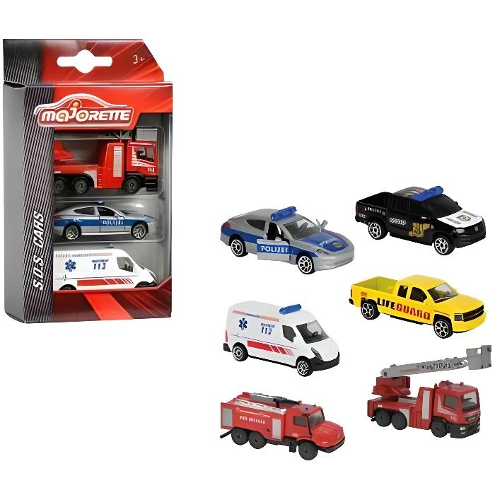 Coffret de véhicules - Majorette - Modèle Aléatoire - 3 Véhicules - Métal - Pour enfants à partir de 3 ans