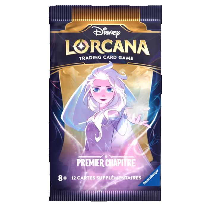 Booster - RAVENSBURGER - Disney Lorcana - Chapitre 1 - 12 cartes - Reprint - 8 ans et plus