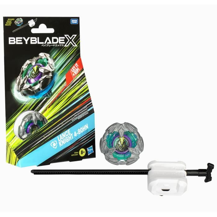 Beyblade X Starter Pack Lance Knight 4-80HN avec toupie de compétition et lanceur Jouets pour enfants à partir de 8 ans