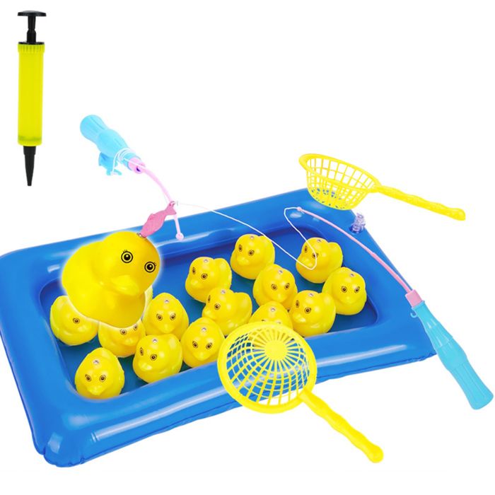 Jeu pêche aux canards enfants – canards magnétiques flottants – bassin/baignoire – éducatif garçons/filles Label