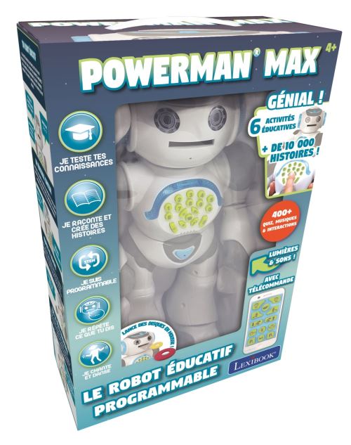 POWERMAN® MAX Mon Robot Ludo-Éducatif avec Fabrique à Histoires et Télécommande (FR)