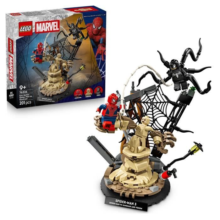 LEGO ǀ Marvel 76334 Le Combat Légendaire entre Spider-Man et Sandman - Jouet dès 9 ans