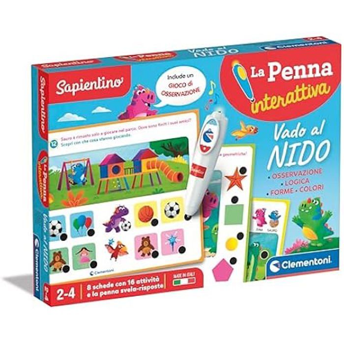 Jeu éducatif interactif Sapientino - Clementoni - Aller au Nid - Stylo parlant - Batteries incluses