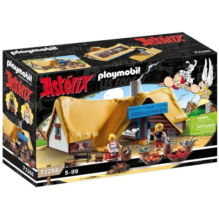 PLAYMOBIL 71266 Astérix Hutte dOrdralfabetix village d’Astérix Jouet de collection Dès 5 ans