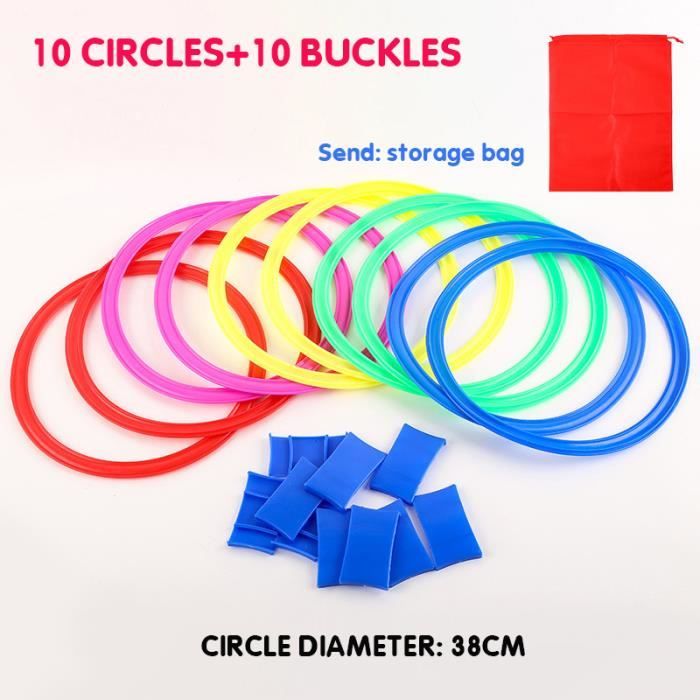 Jeu de cerceaux - 38 cm - Plastique - Pour enfants à partir de 3 ans - Mixte