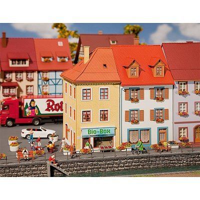 Modélisme - FALLER - 2 maisons de petite ville - Commerce bio - Epoque 1946-1977