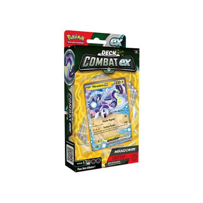Pokemon Deck Miraidon Ex - Combat Ex - Cartes A Collection Françaises + 1 Carte Tigre - Nouveauté