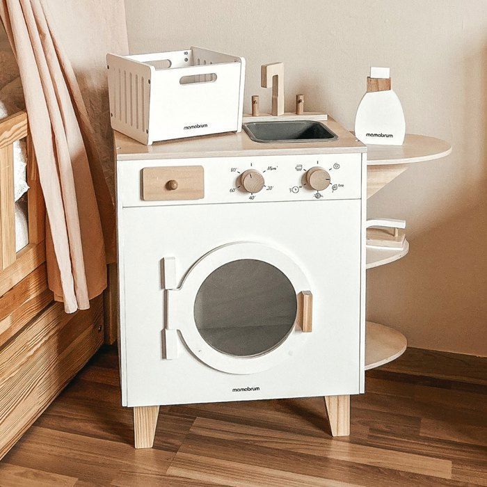 Soin de la maison- Néttoyage- Ménage- Mamabrum - Jouet dimitation- 65x295x68 cm- Fer à repasser- Panier à linge