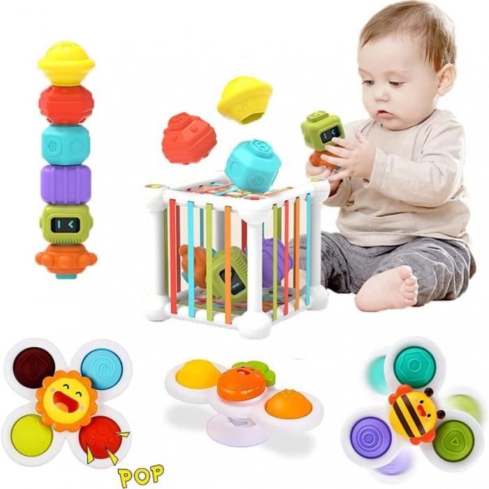 Jouets éducatifs - Montessori - Cube dactivité - 12 pièces - Multicolore - Pour bébés 1-3 ans