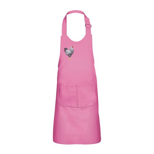 Fabulous Tablier Cuisine Enfant 2 Poches Rose Poule Dessin - Haut de gamme