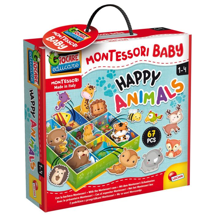 Boîte dapprentissage Tri animaux - Jeu Montessori - LISCIANIGIOCHI - Jeu de classification Apprentissage des habitats