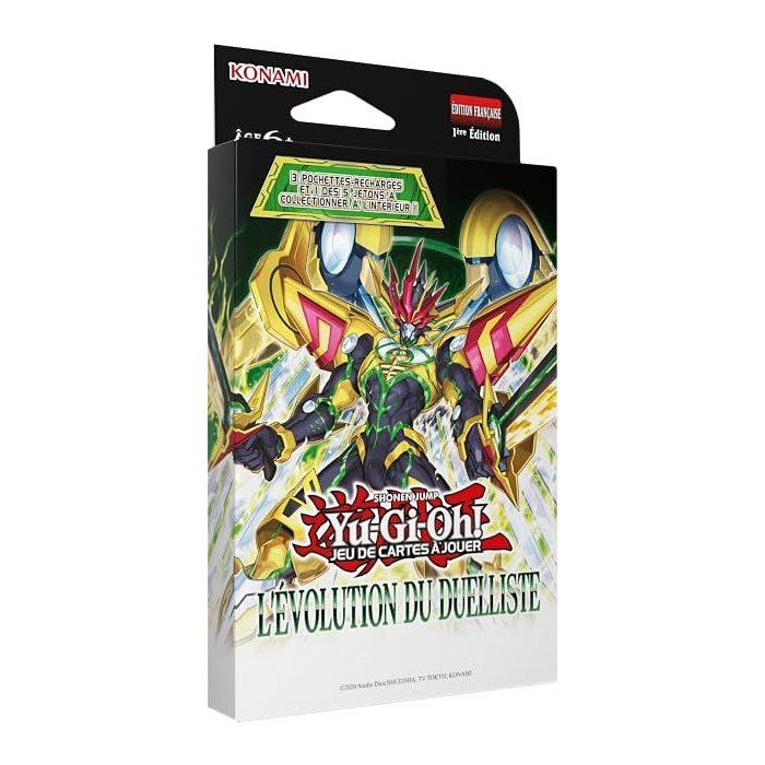 Pack de 3 boosters - KONAMI - Yu-Gi-Oh! - LÉvolution du Duelliste - 28 cartes dont 1 carte jeton exclusive - Dès 6 ans