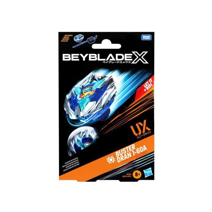 Coffret Toupie Beyblade X Dran 1-60A UX - Set Toupie + Lanceur - Type Attaque + 1 Carte