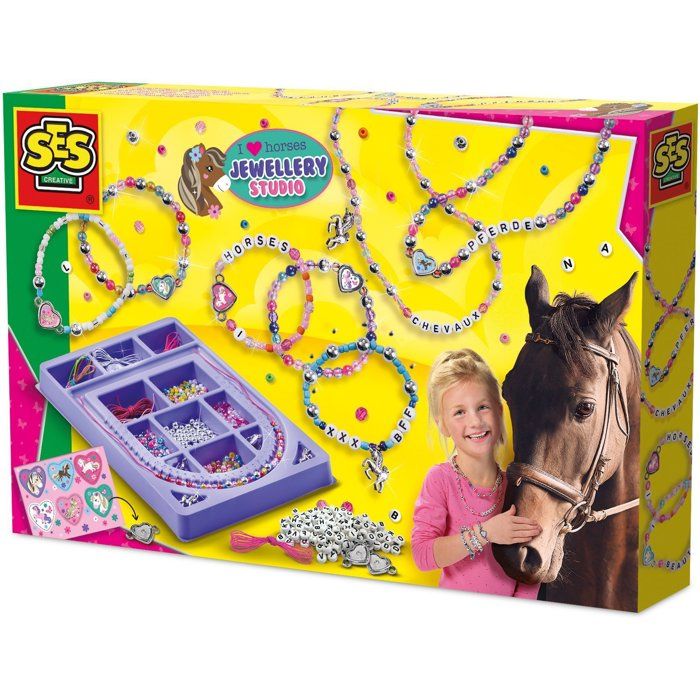 Studio de joaillerie - SES CREATIVE - Hobby Pink - Jaime les chevaux - Activité créative - Idée cadeau - Age : 5+