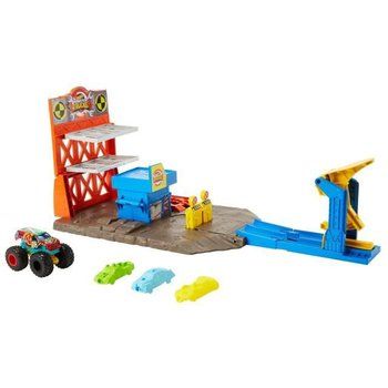 Hot Wheels - Monster Trucks - La Station Explosive - Playset