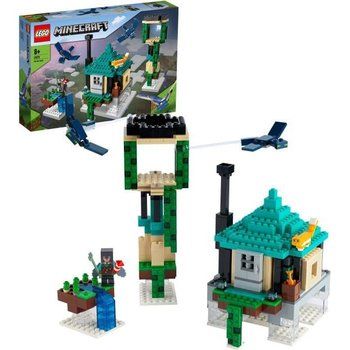 LEGO® 21173 Minecraft™ La tour du ciel Jouet pour Garçons et Filles avec Figurines de Pilote, Chat et 2 Phantoms Volants
