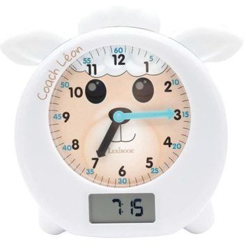 LEXIBOOK - Mon Réveil Éducatif LEON Coach de Sommeil - Conteur d'Histoires et Lumières (version FR)