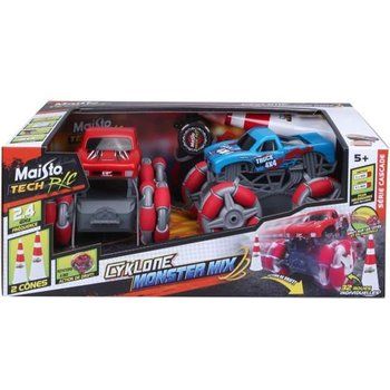 MAISTO RC - Pack de 2 Voitures Monster Truck Cyklone Drift + accessoires