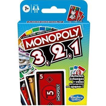 MONOPOLY - 3, 2, 1 - Jeu de cartes rapide pour la famille et les enfants - à partir de 7 ans
