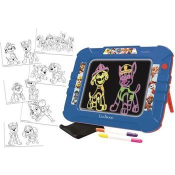 PAT' PATROUILLE Ardoise à dessiner lumineuse néon avec feutres et modèles coloris - LEXIBOOK