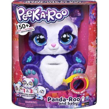 PEEK-A-ROO - MAMAN PANDA ET BEBE SURPRISE - 6060420 - Peluche interactive Avec Plus de 150 Effets Sonores & Actions - 3 modes de jeu