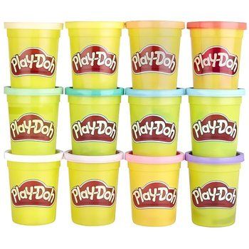 PLAY-DOH - 12 Pots - Pâte à modeler - Couleurs Ete - 112 g chacun