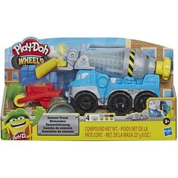 PLAY-DOH - Wheels - Bétonnière - Jouet pour enfants avec 4 couleurs de pâte PLAY-DOH - atoxique