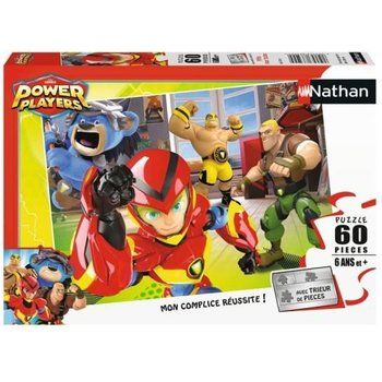 POWER PLAYERS Puzzle 60 pièces - Prêts pour l'action - Nathan - Puzzle Enfant + Trieur - Dès 6 ans