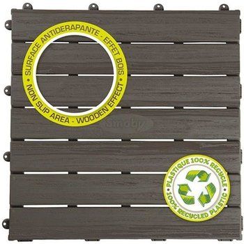 SMOBY Set de 6 dalles 45 x 45 cm - plancher maison